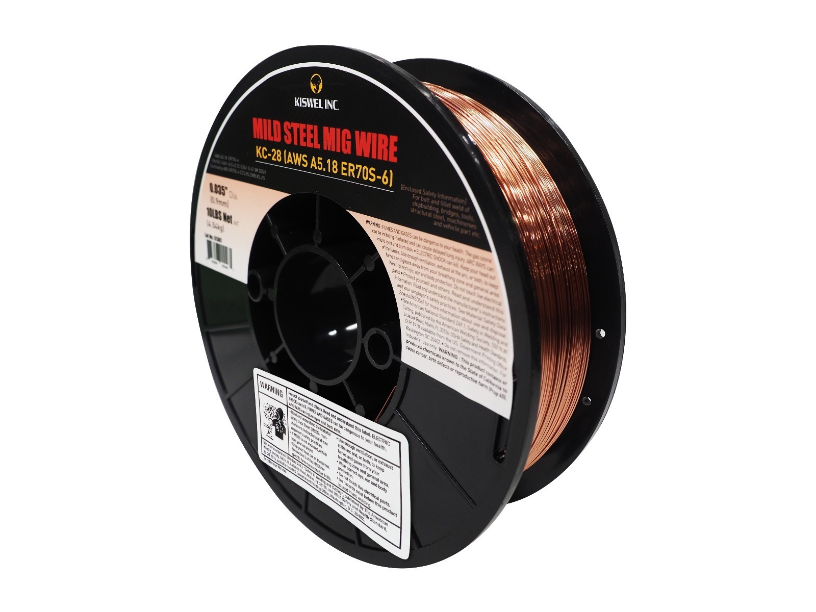 ER70S-6 0.035 in. Dia 10 lbs. Mild Steel Mig Copper Coated Solid Wire 0.9mm