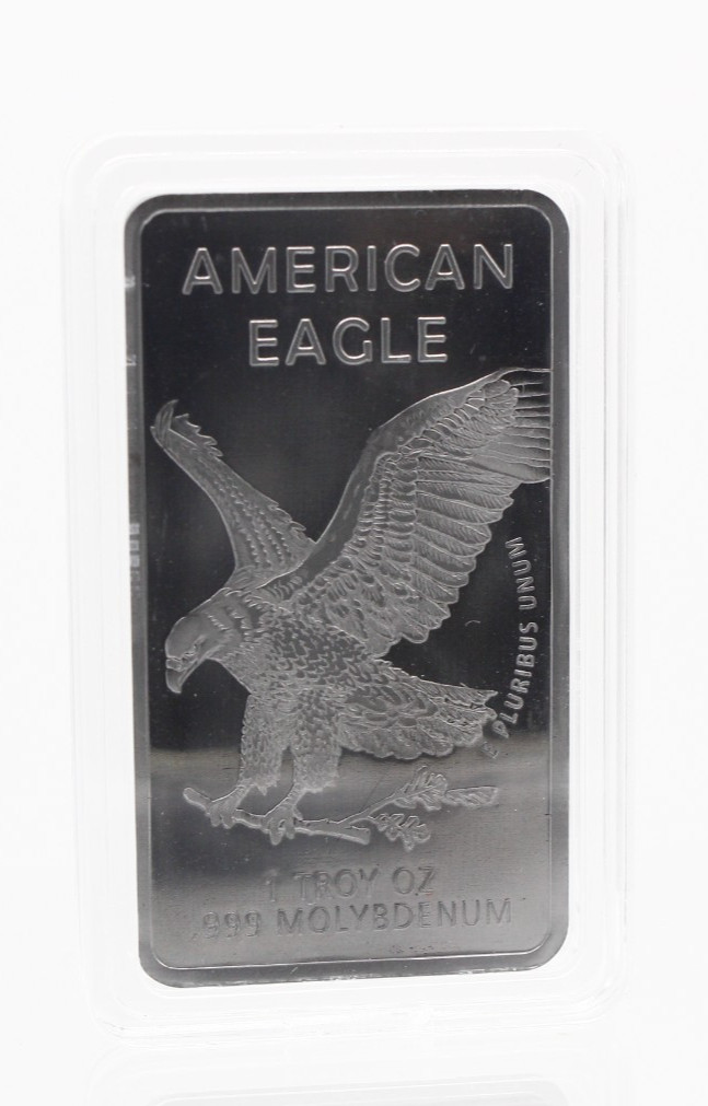 Molybdenum Metal Bar W/Coa – 1 Troy Ounce Molybdenum Metal .999 Pure Bullion Bar