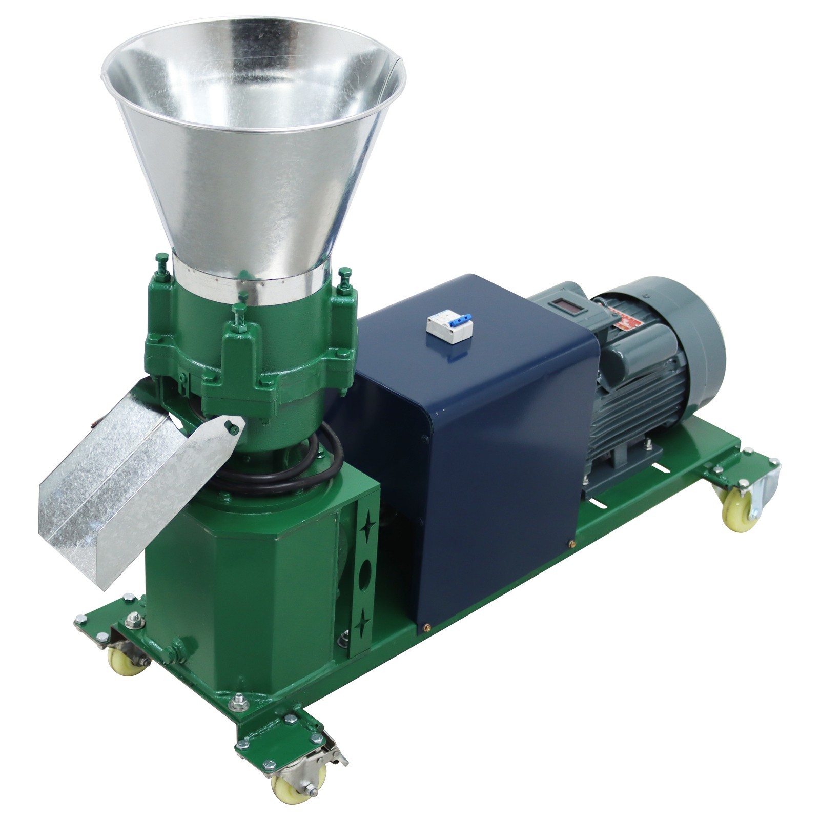 4Roller 2mm Animal Feed Pellet Mill Machine Fodder Pelletizer 150-200KG/h 220V
