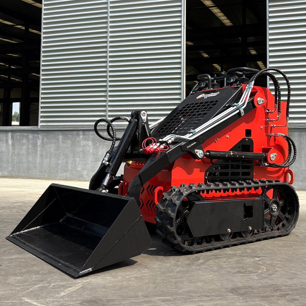 Mini Skid Steer Loader Track 24HPGas Engine 450KG Lifting Compact Crawler Loader