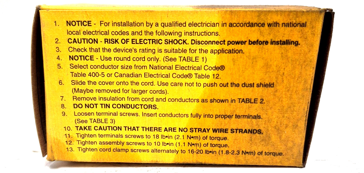 HUBBELL HBL2323 TWIST-LOCK CONNECTOR BODY 20A 250V 2 POLE 3 WIRE GROUNDING
