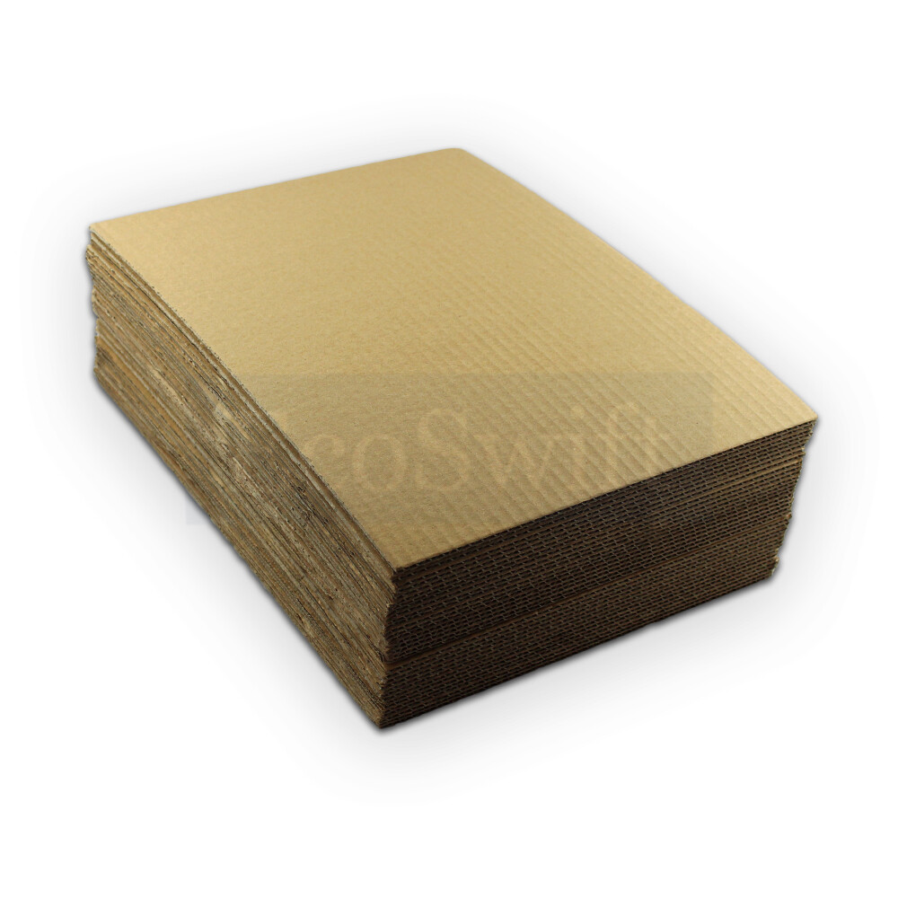 100 6×9 EcoSwift Corrugated Cardboard Pads Filler Inserts Sheet 1/8″ Thick 6 x 9