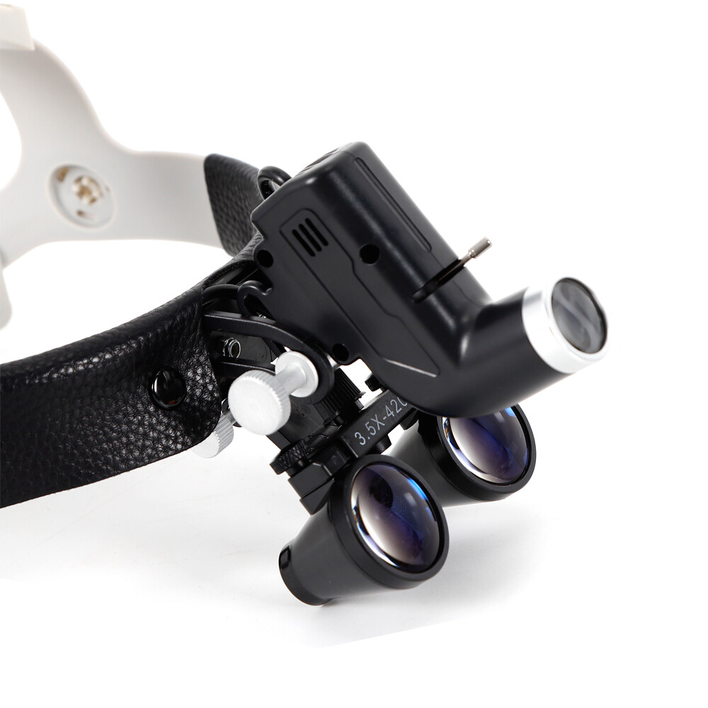 220V Scheinwerfer Medizinische Stirnlampe Chirurgisch 3.5X Binocular Kopflupe DE