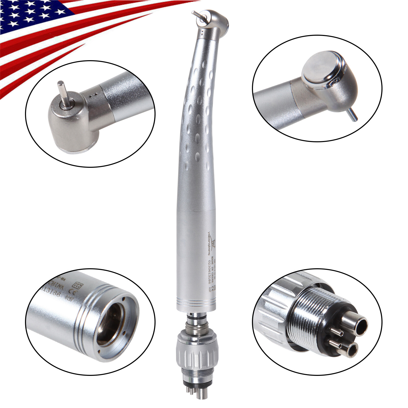 1-10 KaV Style Dental High Speed Turbine Handpiece with 4Holes Quick Coupler US