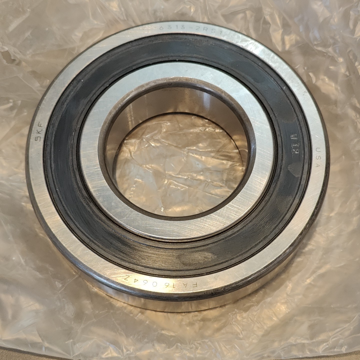 SKF 6313 RS1 Deep Groove Ball Bearing, One Rubber Seal 65x140x33mm.