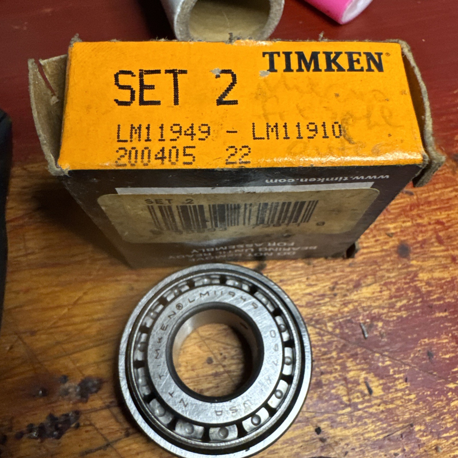 Timken SET2 Tapered Roller Bearing LM11949 Cone LM11910 SUPER RARE USA VTG POLAN