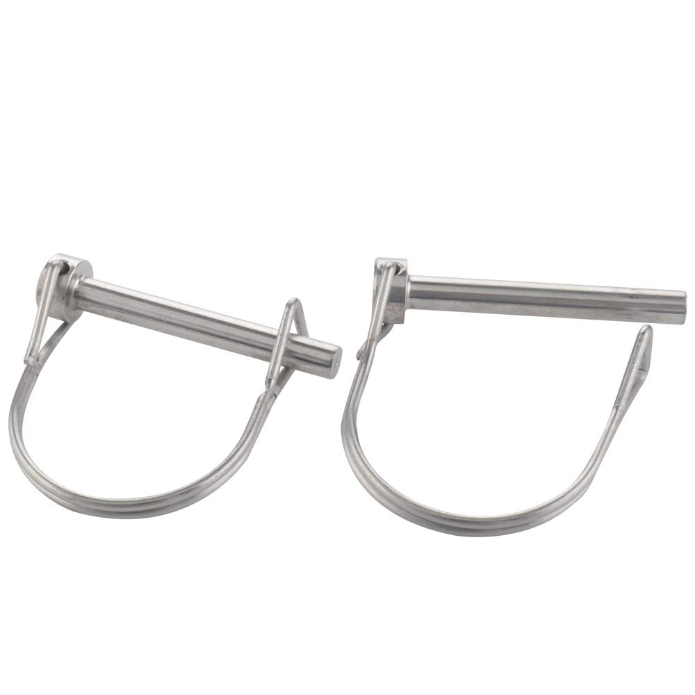 2 Pack Safety Coupler Pin 1/4″ X 1.97″, Full Marine Grade 316 Stainless Steel