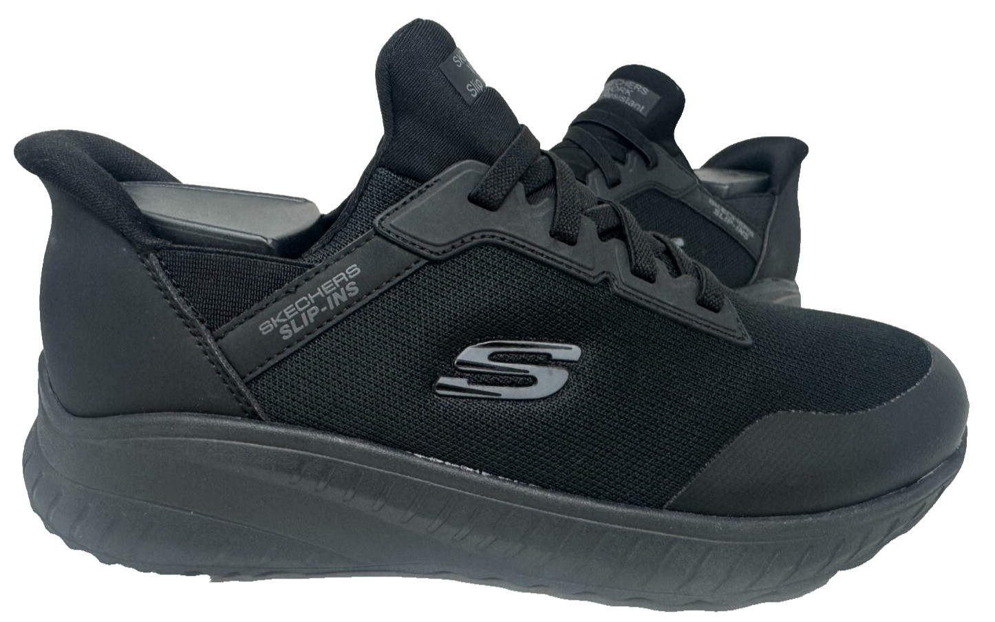 Skechers Women’s Slip-Ins Work Squad Chaos SR Adelo Black Wide Size:8.5 176N