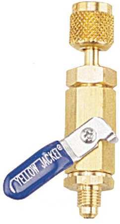 Yellow Jacket 93844 Ball Valve Adapter,1/4 In Mxf,0 Deg