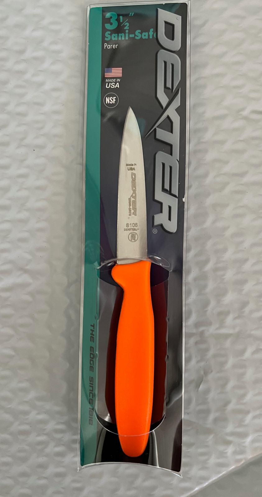 Dexter Russell 3 ½” Orange Sani-Safe Parer Straight Edge Kitchen Knife. 15503
