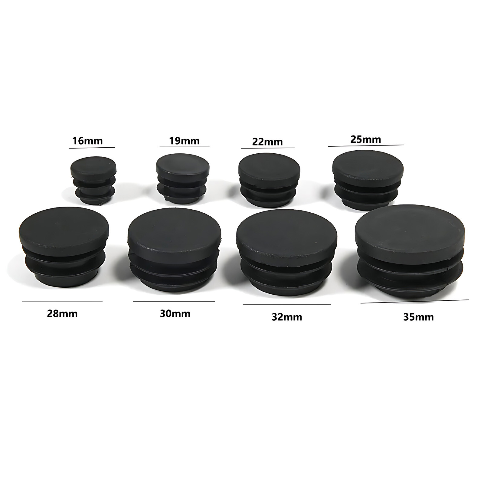 Round Plastic End Caps Tube Inserts Blanking Plugs Bungs for steel tubing Pipe