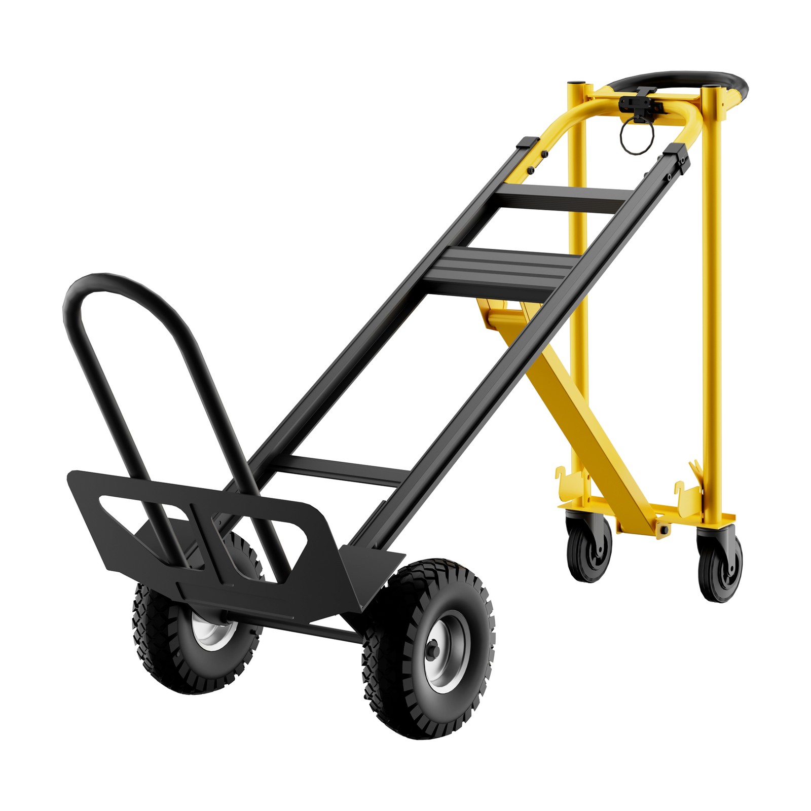 Garvee 800Lbs Convertible Hand Truck Dolly 3-in-1 Foldable Steel Cart Moving