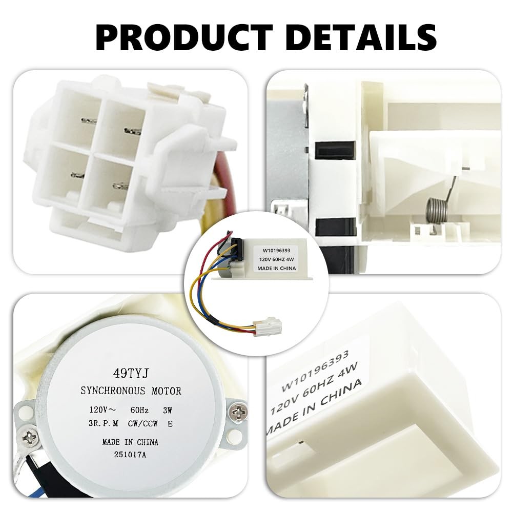 GYOFFULL WPW10196393 Refrigerator Air Damper Control Assembly Compatible…