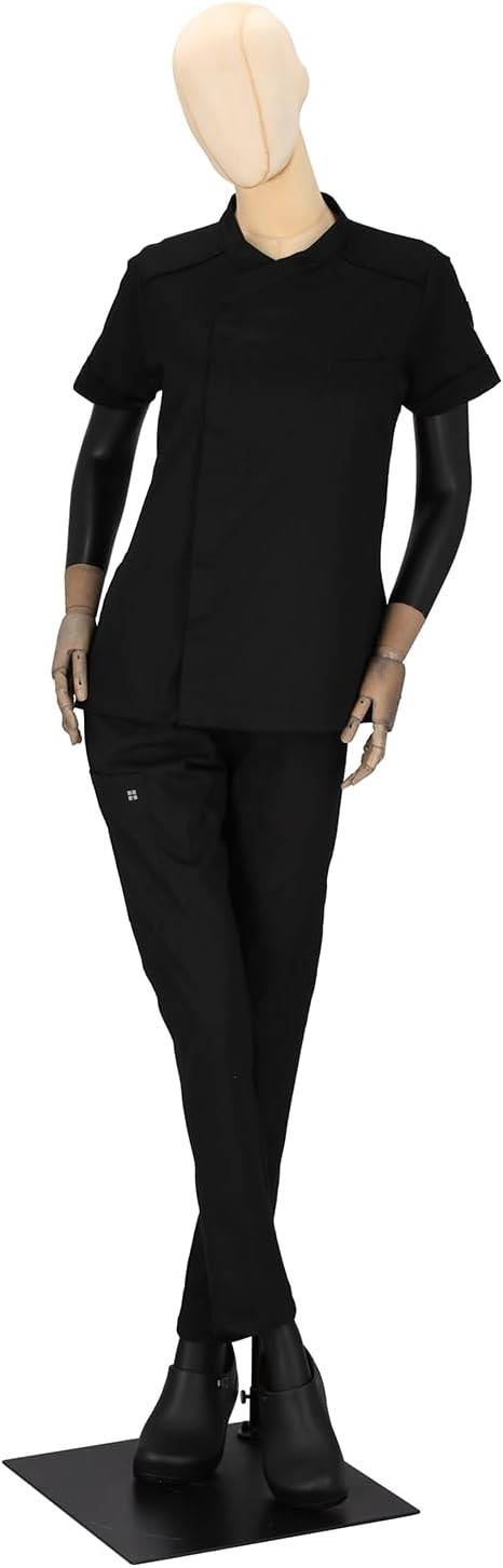 UNSER Women’s Dimitri Short Sleeve Chef Coat Professional Kitchen Uniform