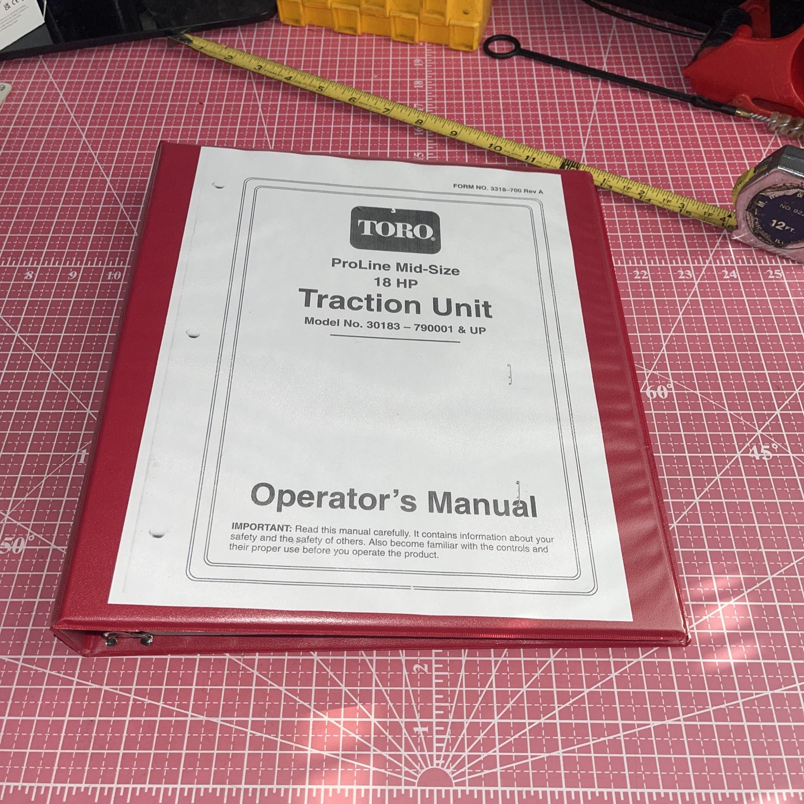 TORO ProLine 18 HP Mid Size Commercial Mower Operator Manual Parts Catalog Motor