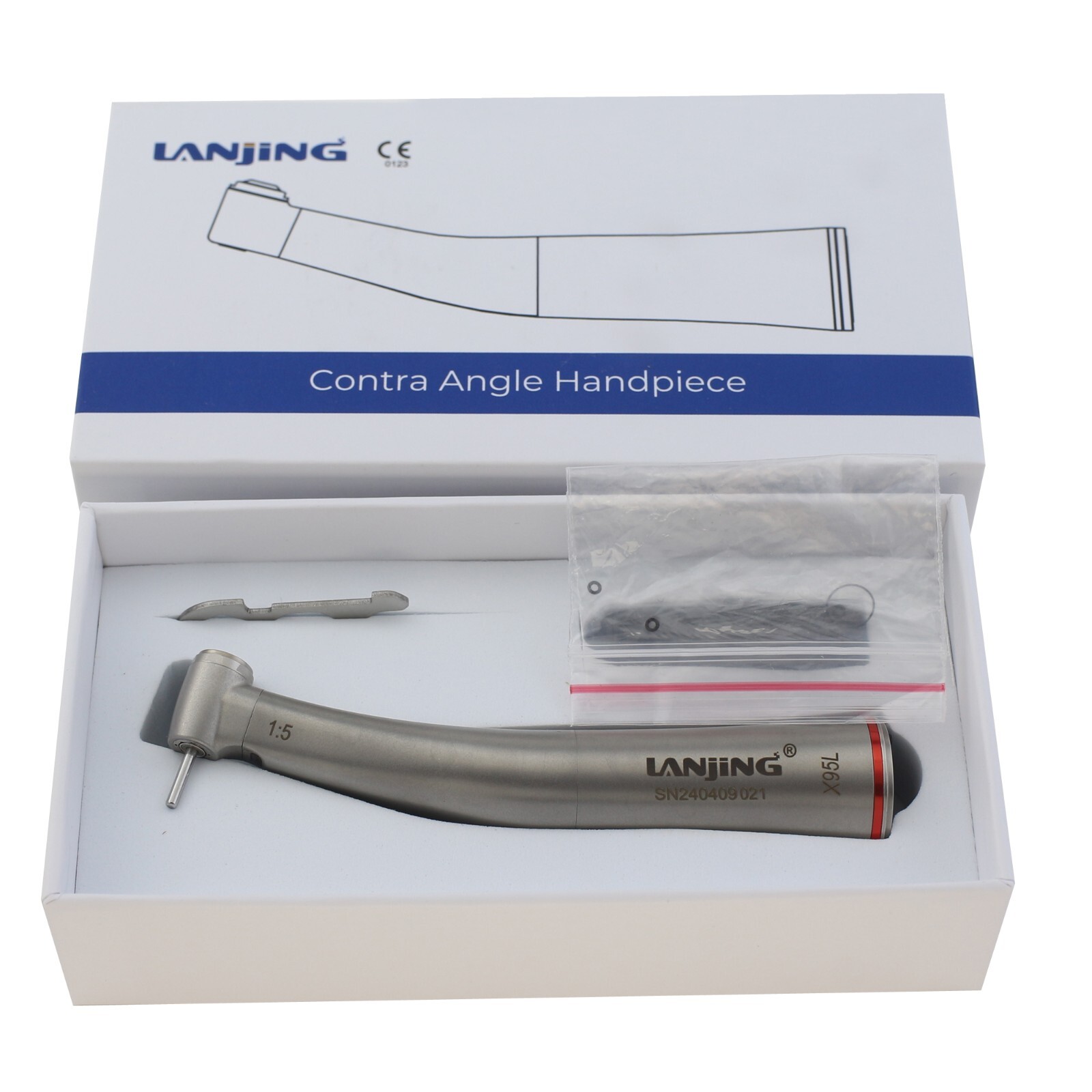 Dental LED 1:1 1:5 Contra Angle Straight Electric Handpiece 45° Surgical NSK Ti
