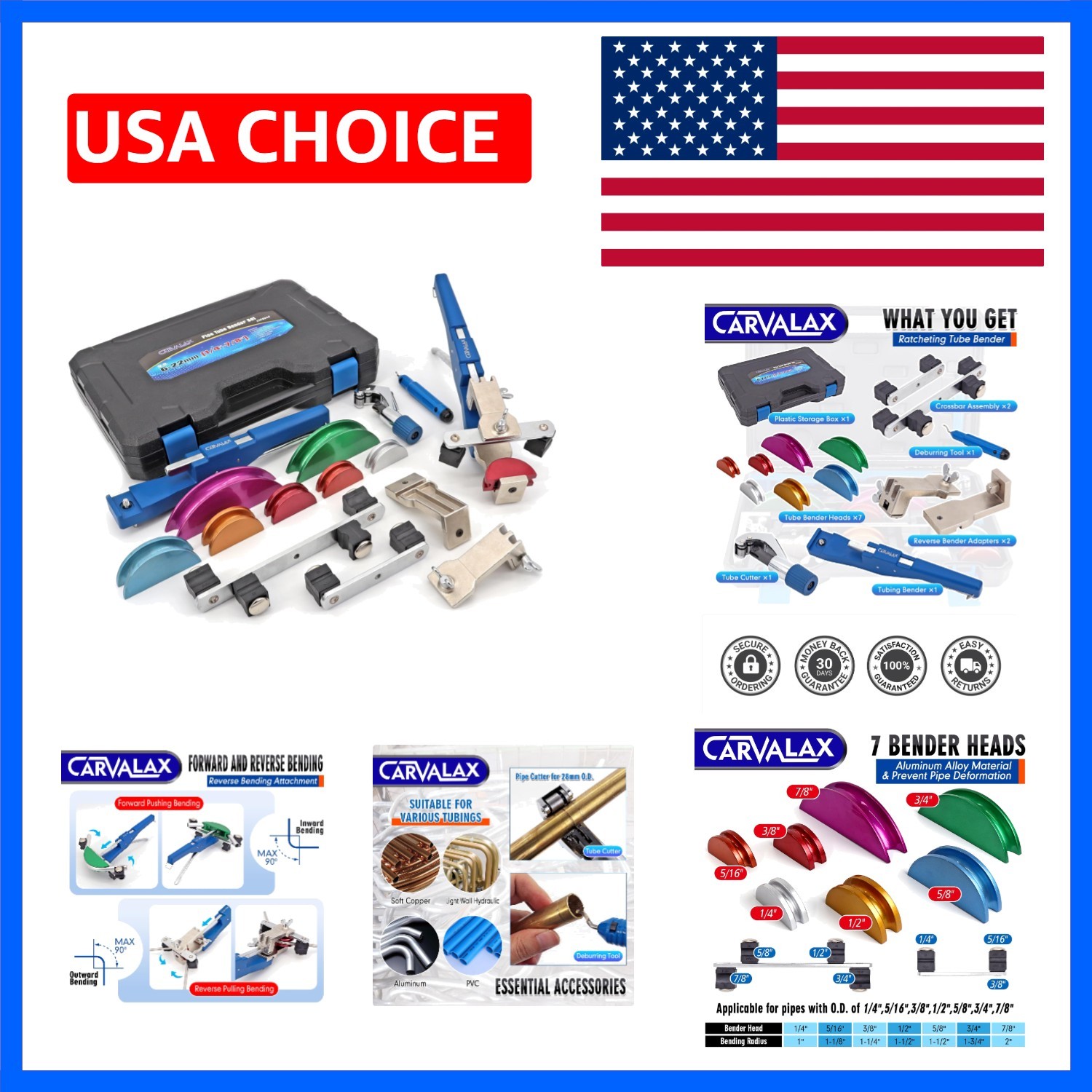 Professional-grade Tube Bender Kit with Cutter & Deburring Tool, Portable Design