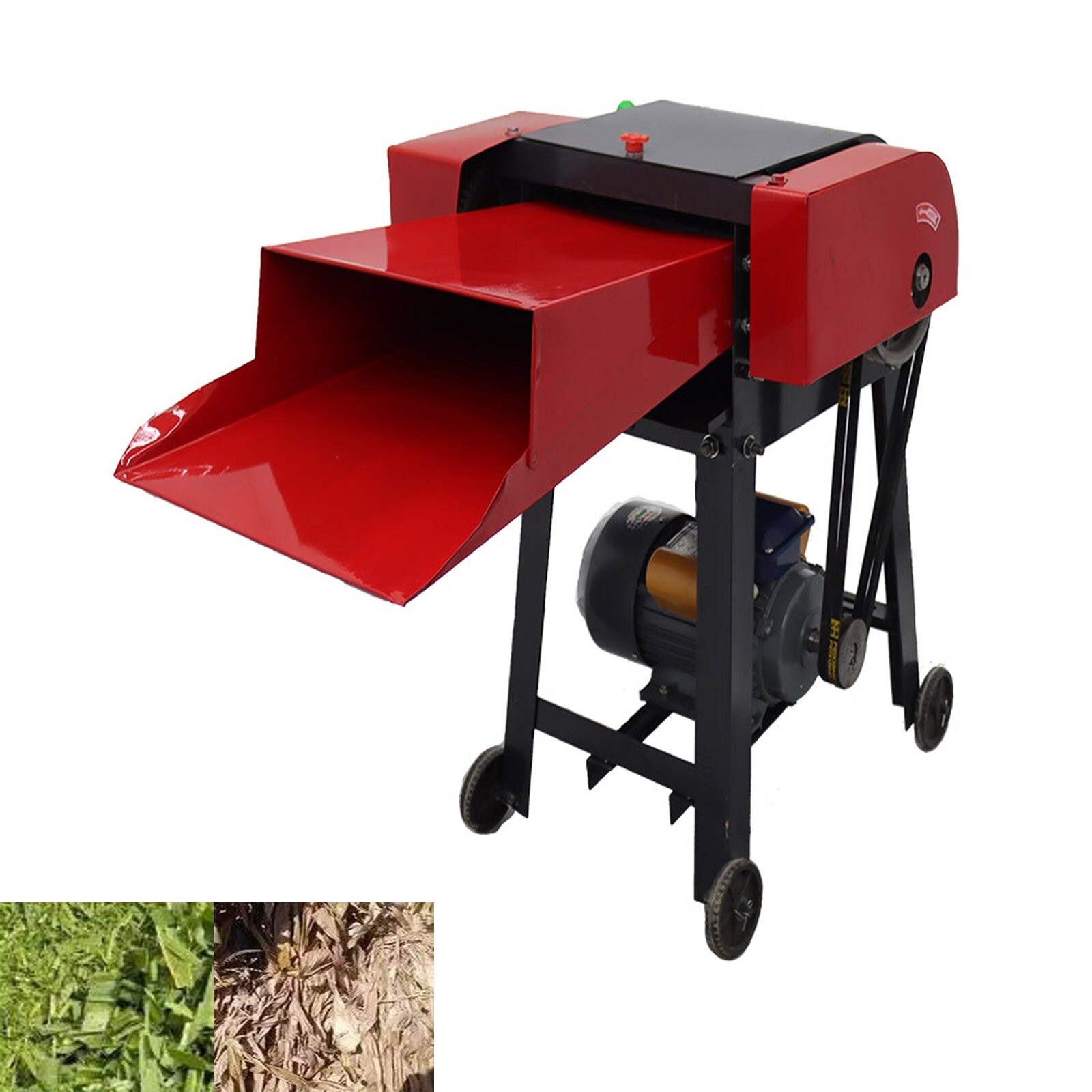 6-Blade Hay Cutter Pulverizer Corn Straw Crusher Shredder 500-1000kg/h 220V 3KW