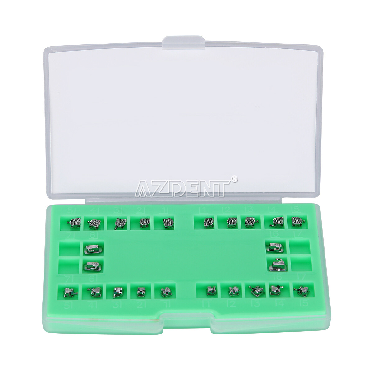 AZDENT Dental Orthodontic Self-Ligating Brackets Braces Roth MBT 022 Hooks 345
