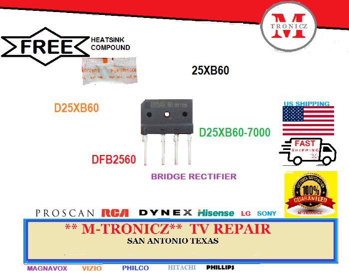 D25XB60 25XB60 DFB2560 D25XB60-7000 600V 25A BRIDGE RECTIFIER FREE COMPOUND
