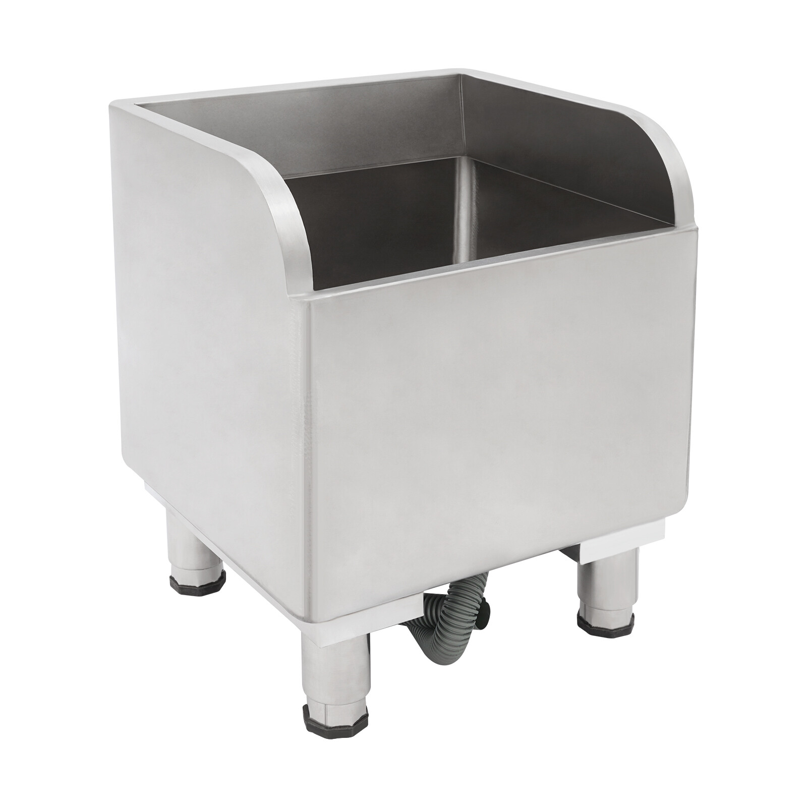 Stainless Steel Mop Service Basin, Floor Mount Mop Sink 17.72*16.14*19.69 in