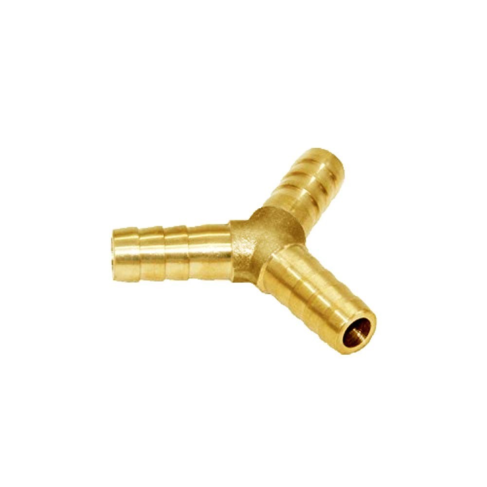 3/8″ Hose Barb Y Shaped 3 Way Union Fitting Intersection/Split Brass Water/Fuel/