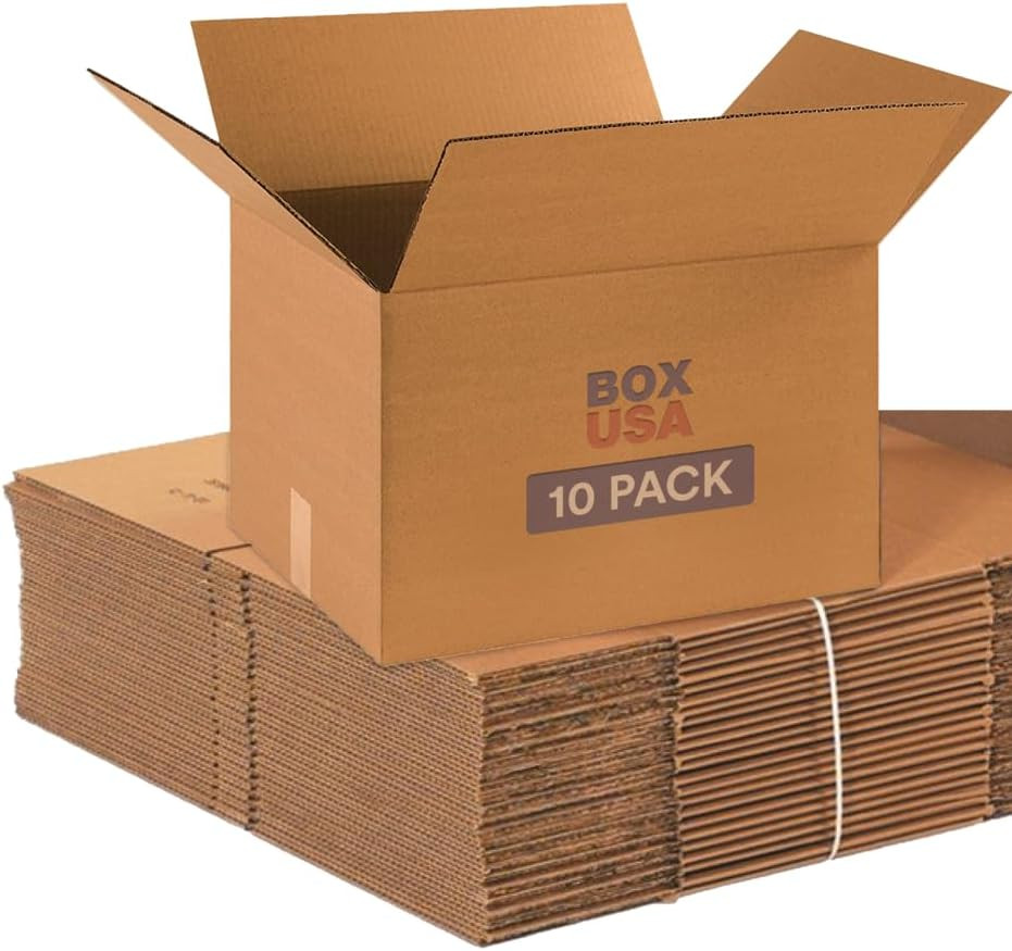Moving Boxes Medium 18″L X 14″W X 12″H 10-Pack | Corrugated Cardboard Box for Sh