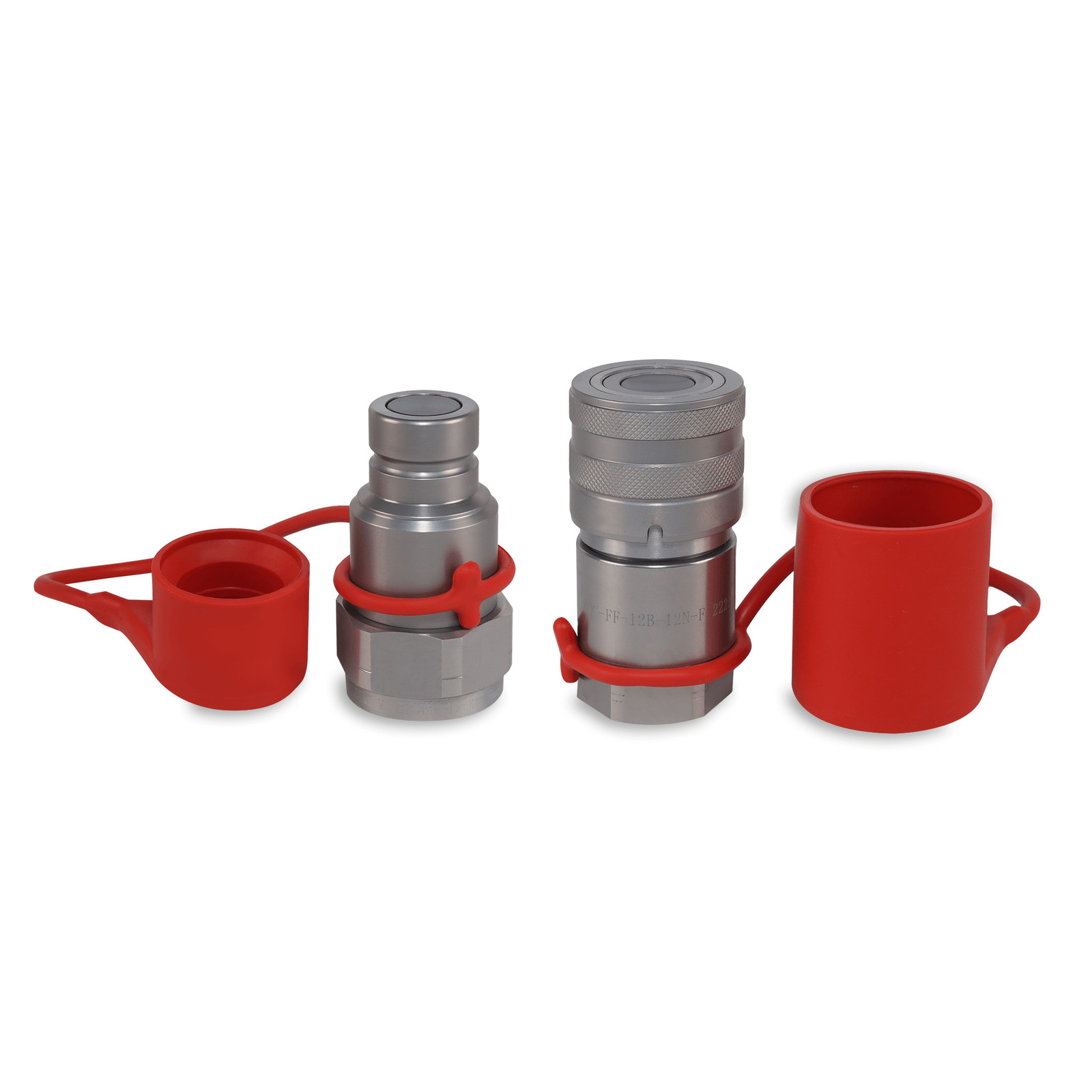 3/4″ Flat Face Hydraulic Quick Couplers Set – 3/4″ NPT Thread