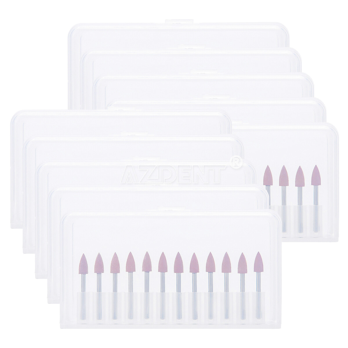 Dental 12pcs/kit Brownie Polishers Friction Grip FG Burs Mini Points 1.6mm 0413