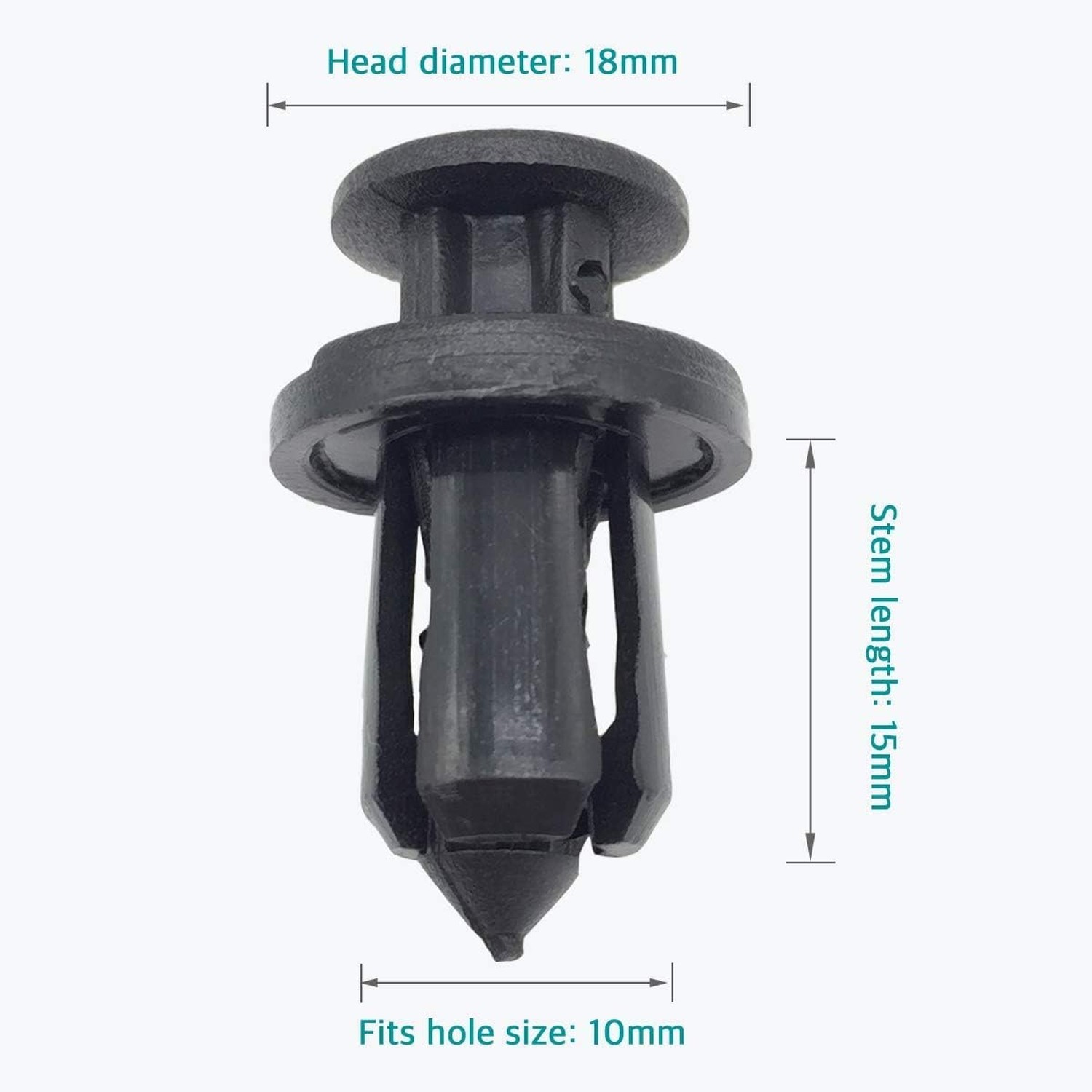 Lantee Nylon Bumper Push-Type Retainer Clips Fit for Nissan 01553-09241 240SX…