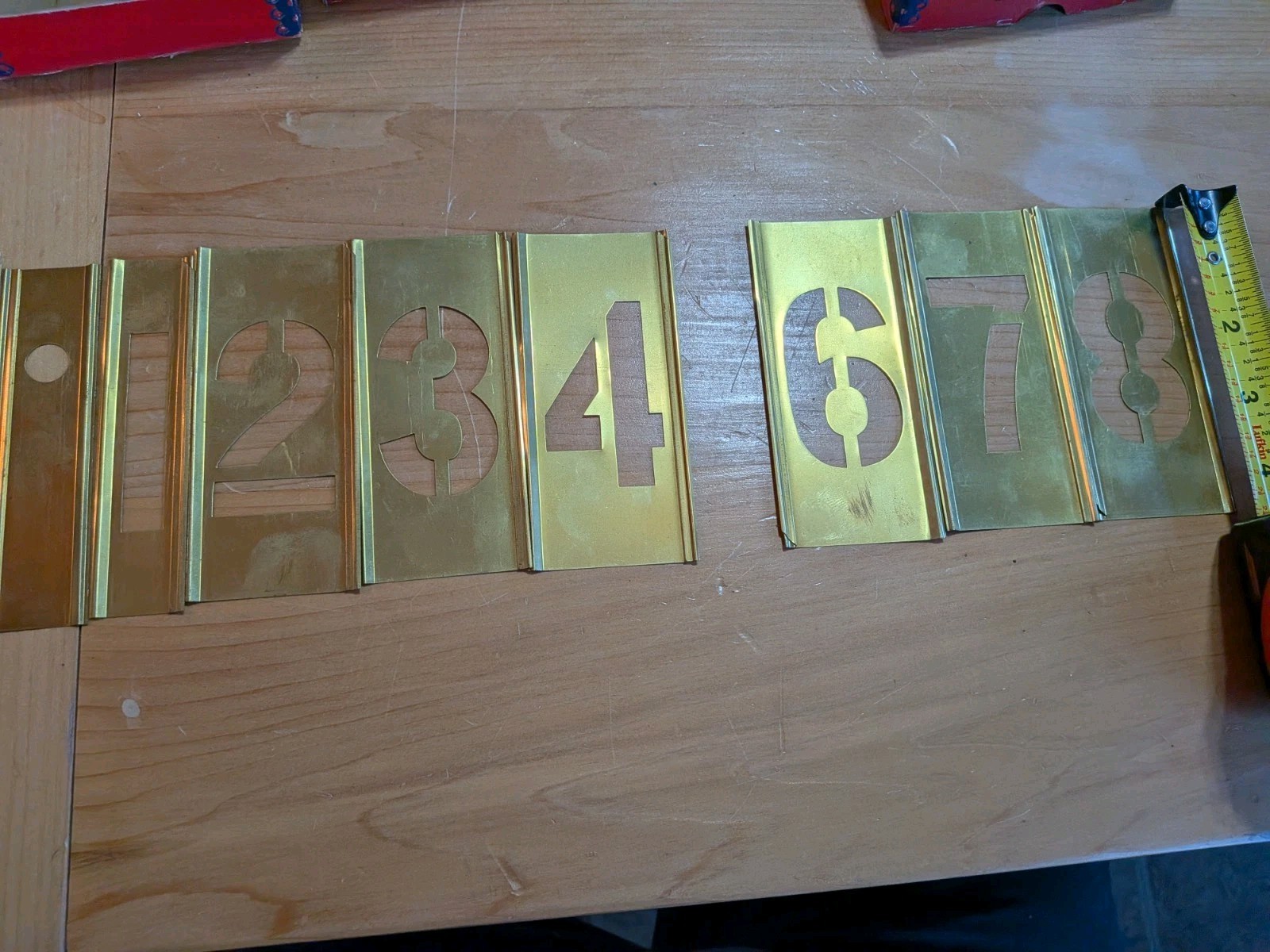 Reese’s #10012 Adjustable Lockedge Brass Stencils 2-1/2″ Numbers Incomplete Set