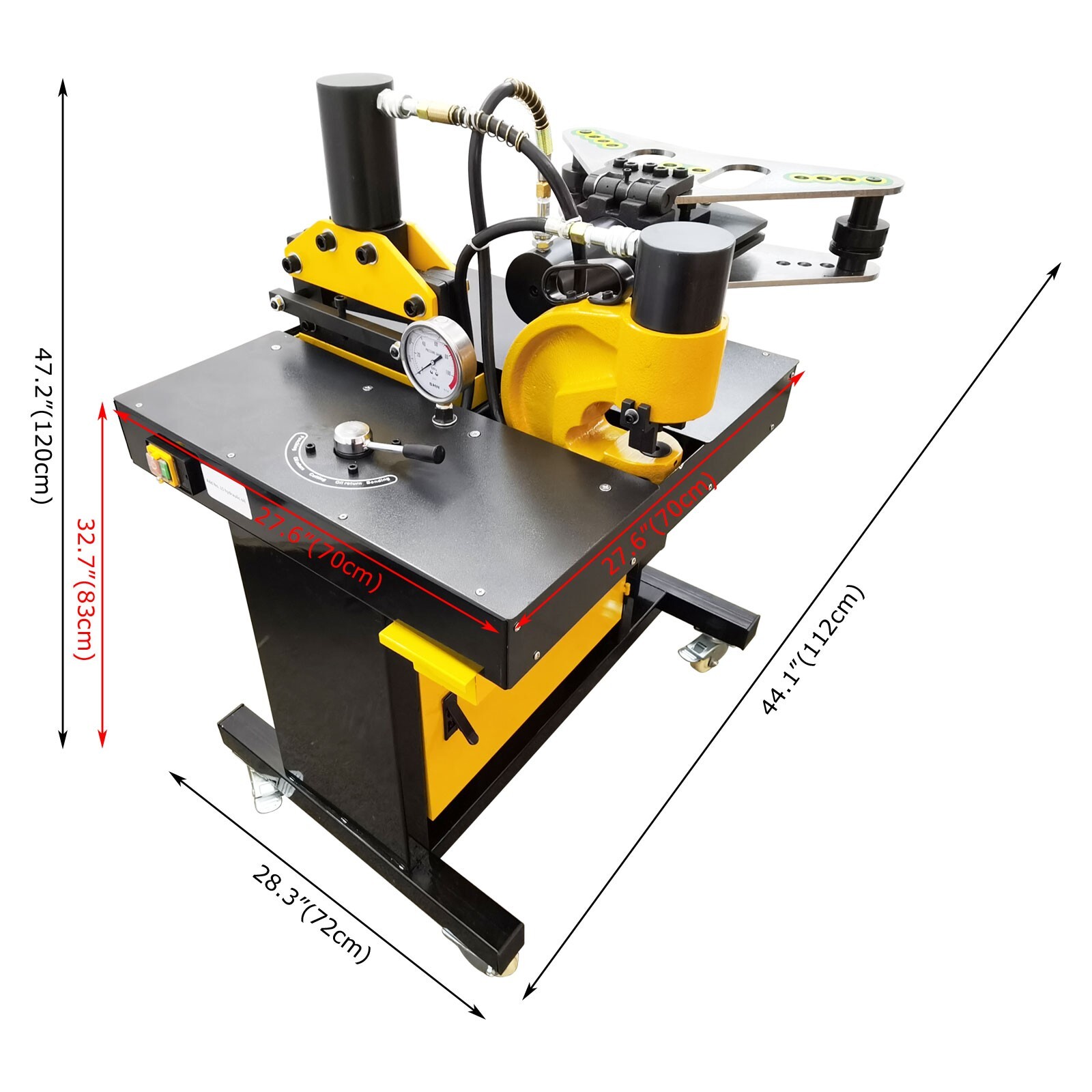 5in1 Multifunctional Busbar Processor 110V 750W Bus Processing Machine 55ton Knu