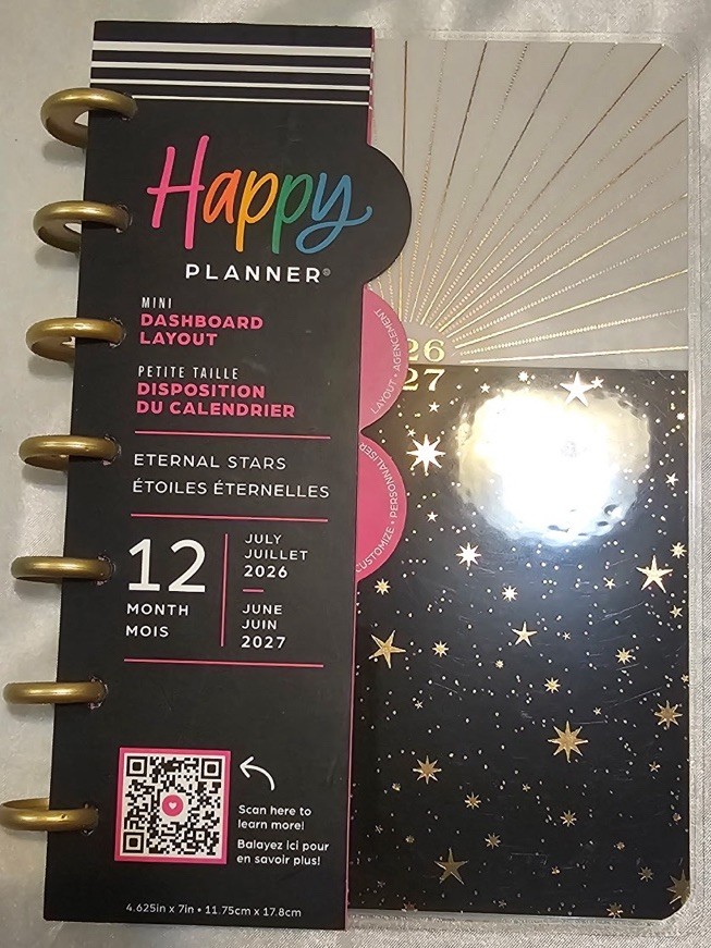 2026/2027 Happy Planner Eternal Stars Mini Dashboard Layout Planer