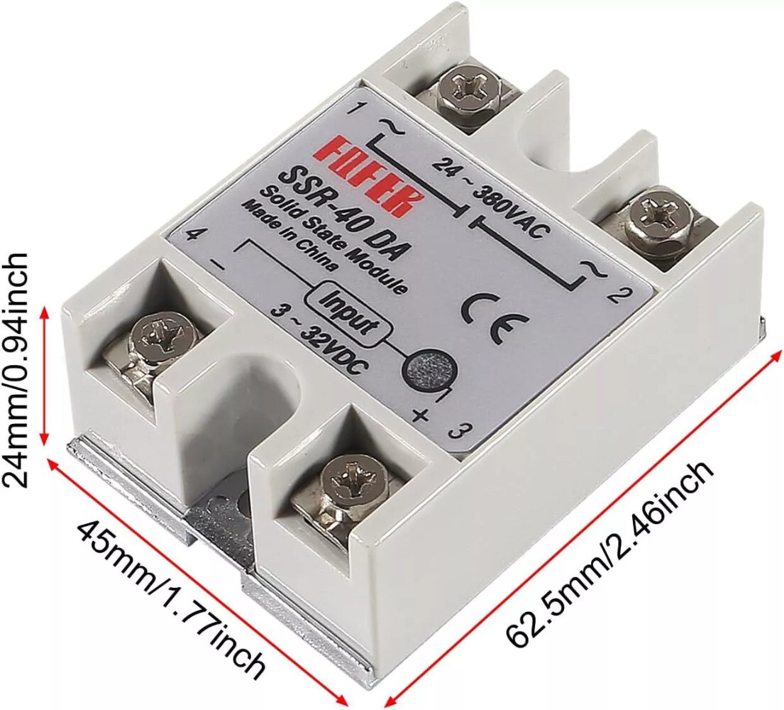 110-240VAC PID REX-C100 Temperature Controller SSR-40A Thermocouple Heat Sink