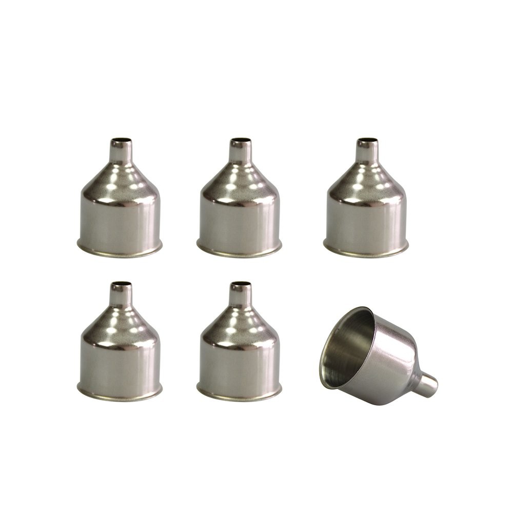 6 Pcs Small Stainless Steel Funnel for Flasks