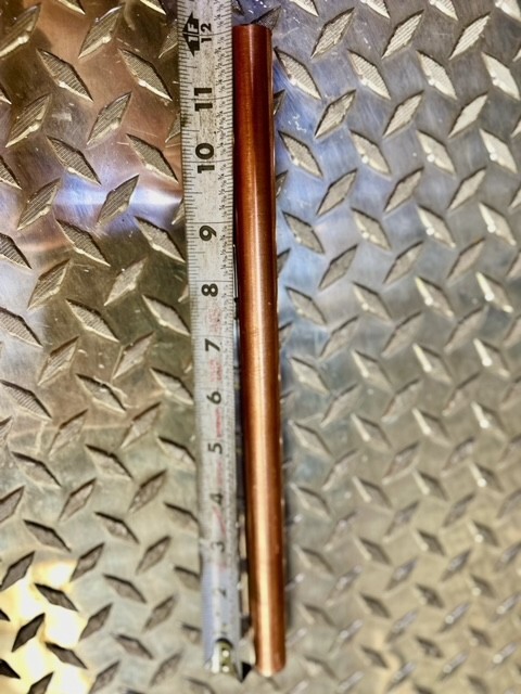 2 Pieces 1/2″ C110 COPPER ROUND ROD 12″ long Solid CU New Lathe Bar Stock #2