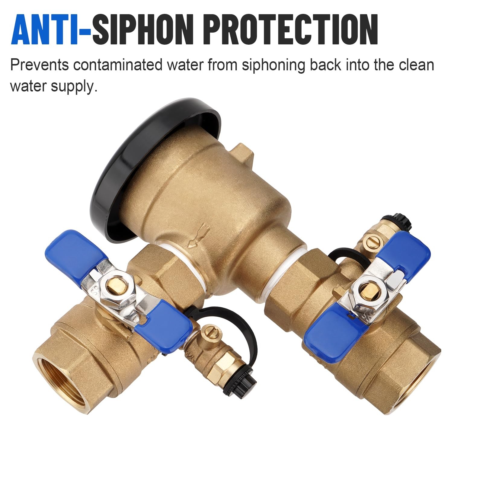 SPARKWHIZ 1″ 720A Pressure Vacuum Breaker Assembly, Brass Backflow Preventer …