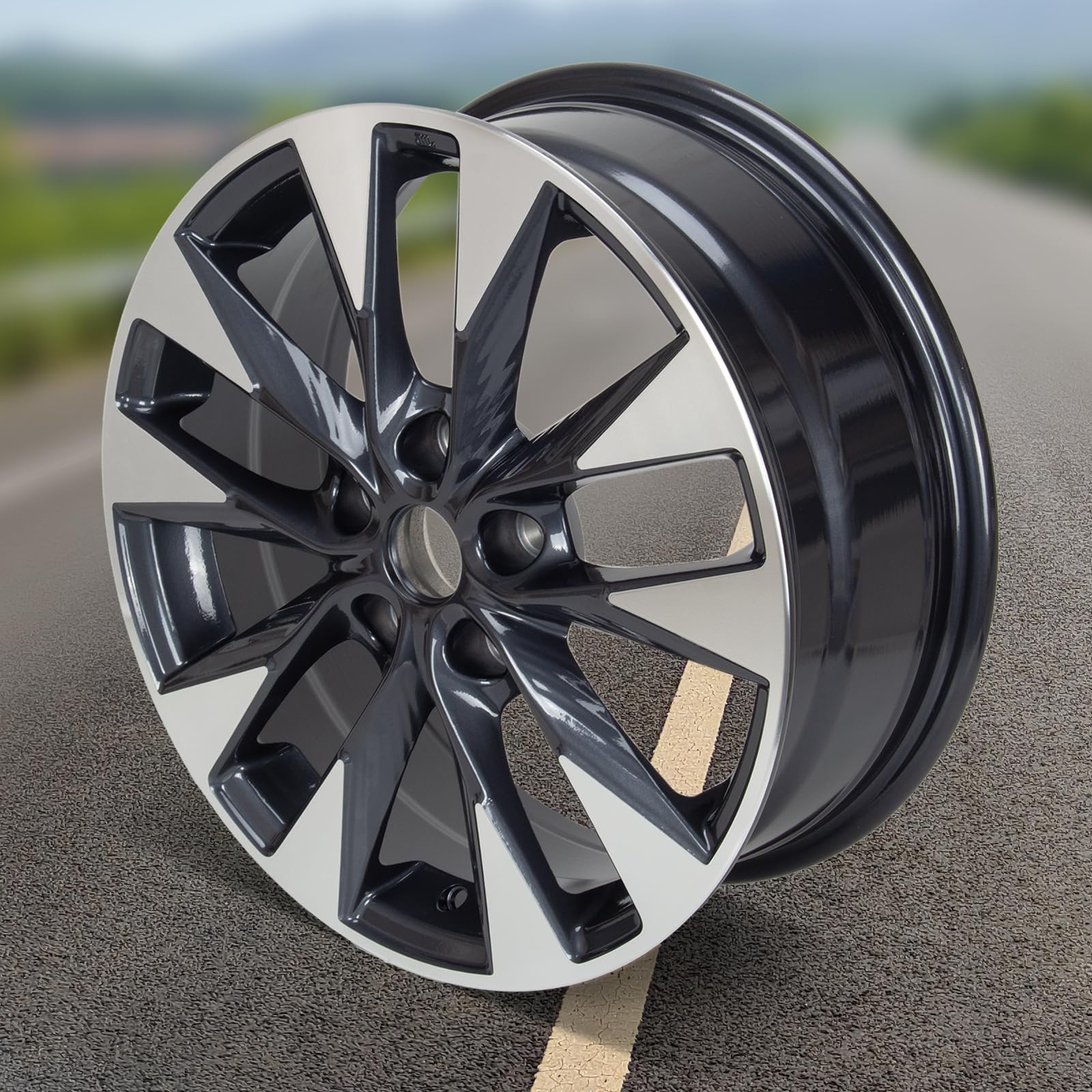 New 17×6.5 Aluminum Alloy Wheel Rim for Sentra 2016-2019 Bluebird Grey OEM 62730
