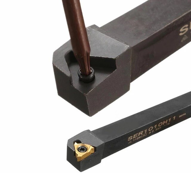 1pc SER 1010H11 Thread Turning Tools Cutter Lathe Holder + 10pcs 11ER AG60