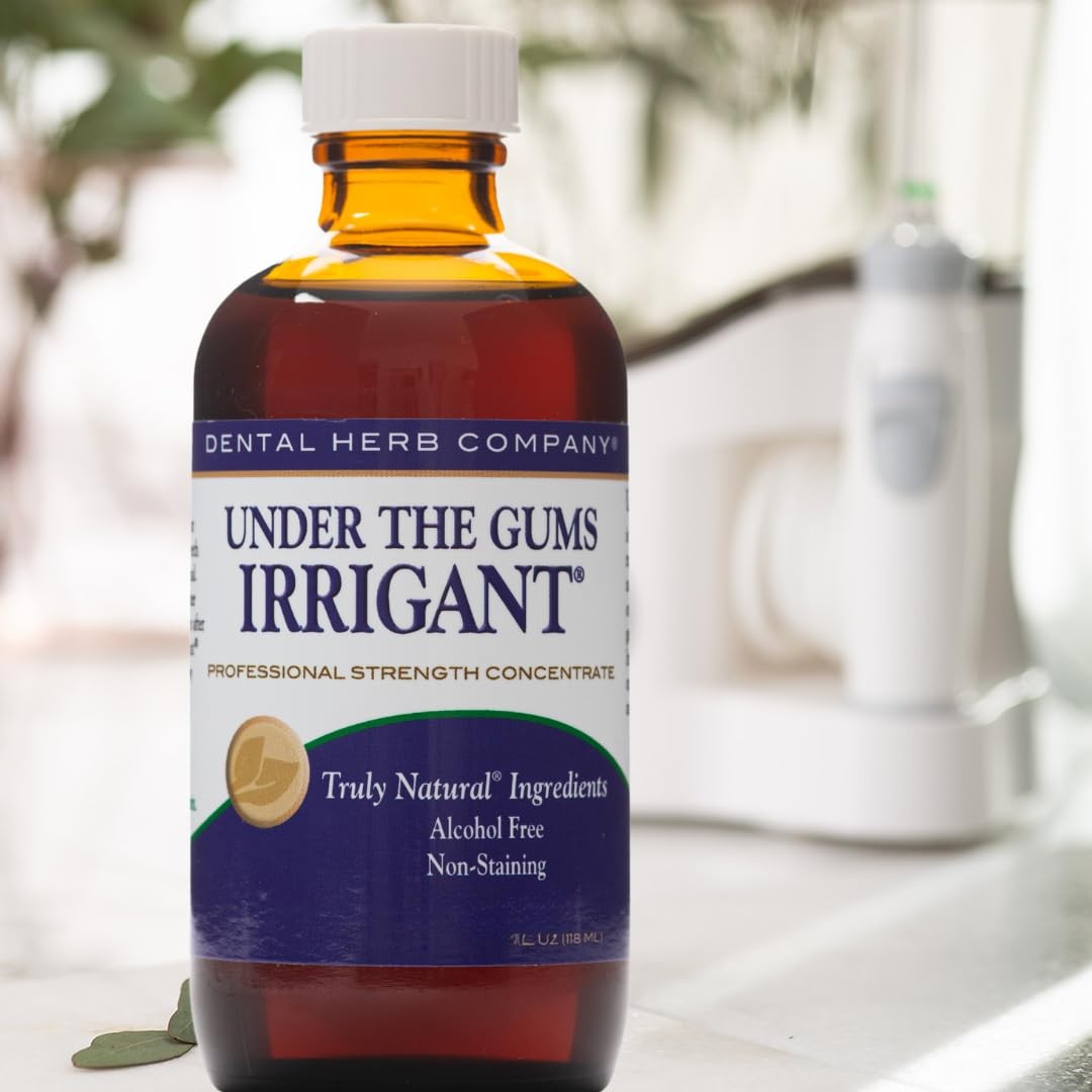 Under The Gums Irrigant Solution – Alcohol-Free, Vegan Herbal Solution for Wa…