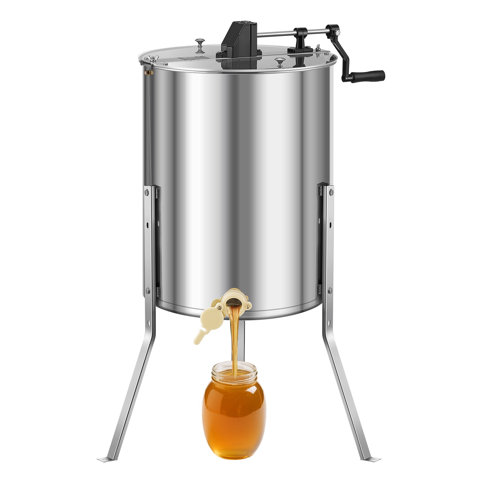 VEVOR Manual Honey Extractor 4/8 Frame Beekeeping Honeycomb Stainless Steel