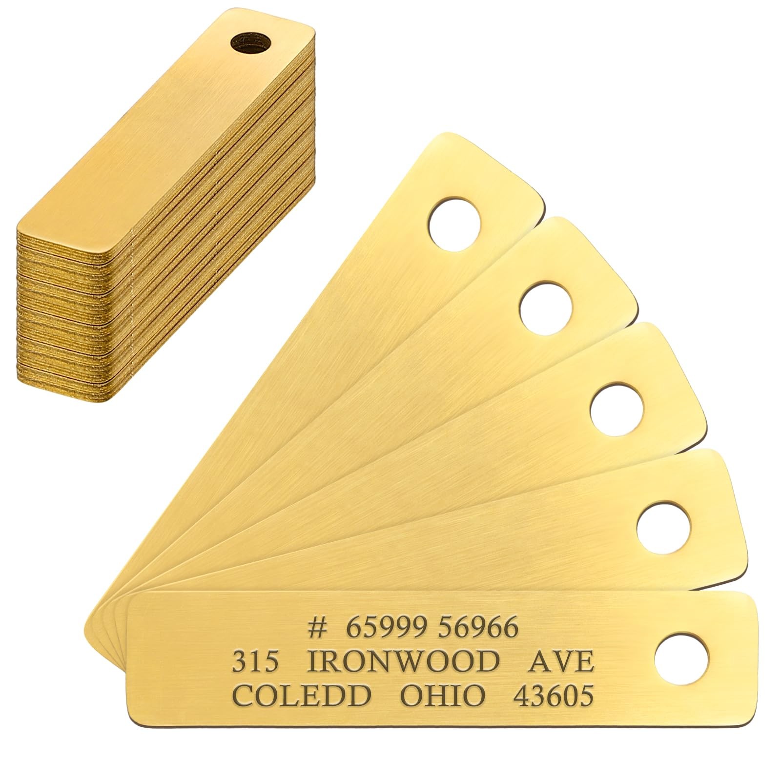 50 Pcs Brass Tags for Trapping Copper Tags Crab Trap Identification Tag Trapp…