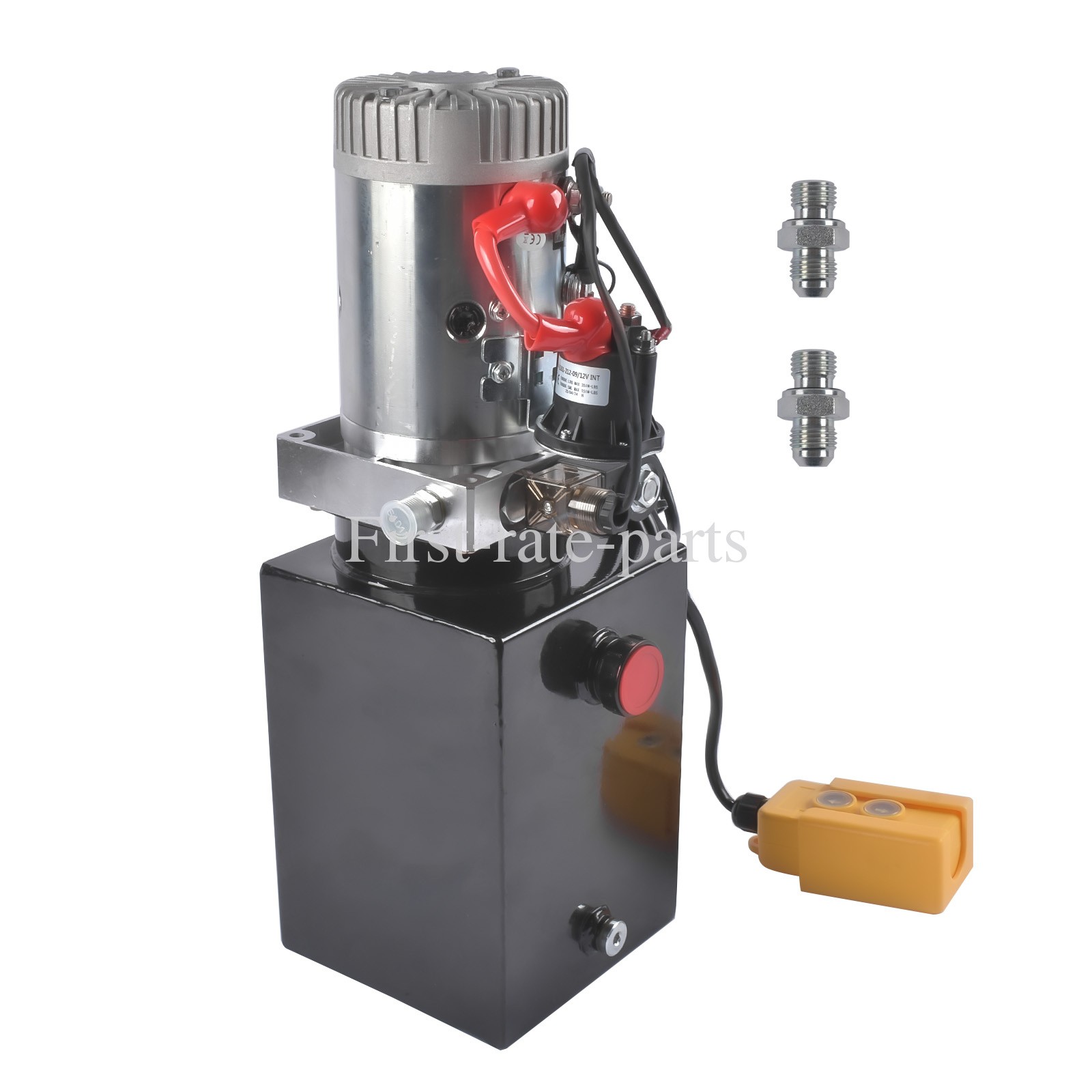 6 Quart Hydraulic Power Unit Dump Trailer Pump SAE # 6 Port 3200 PSI Max 12V DC