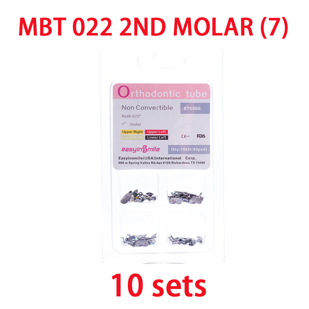 Dental Orthodontic Buccal Tubes Molar brackets Roth/MBT Bondable Non-con 1st 2nd