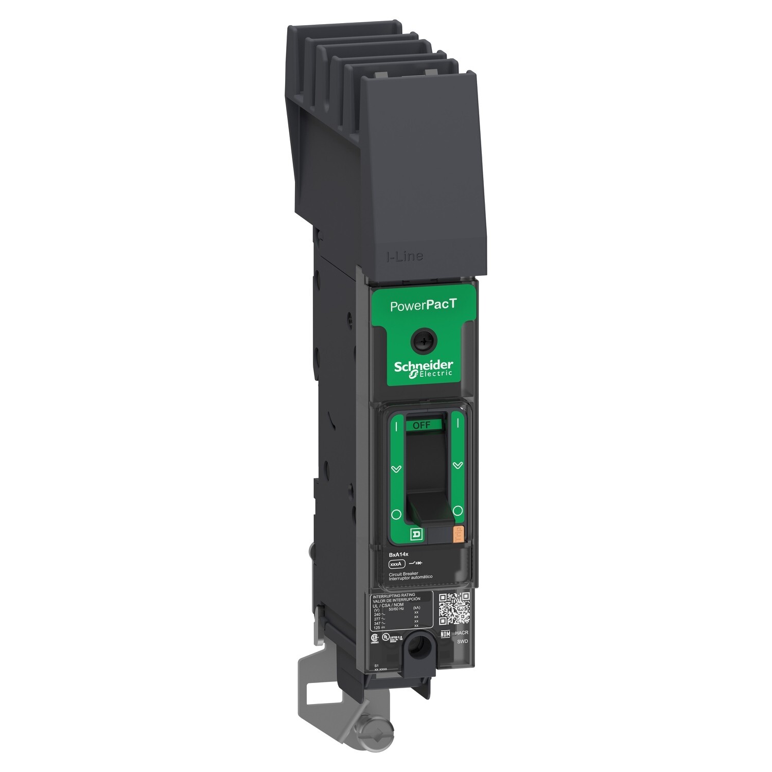 Schneider PowerPacT B – BKA160203 – 20A 1 Pole 65kA I-Line thermal magnetic 80%