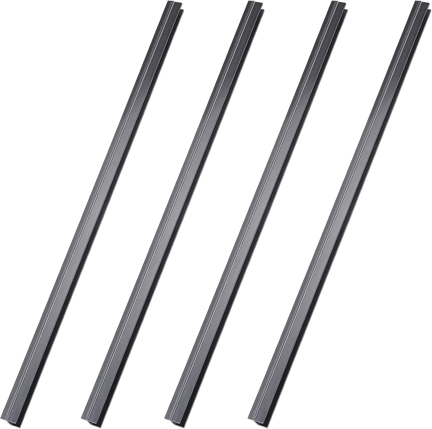 4 Pieces Hanging File Rails PVC Black File Rails Hanging System Keeping Your Fol