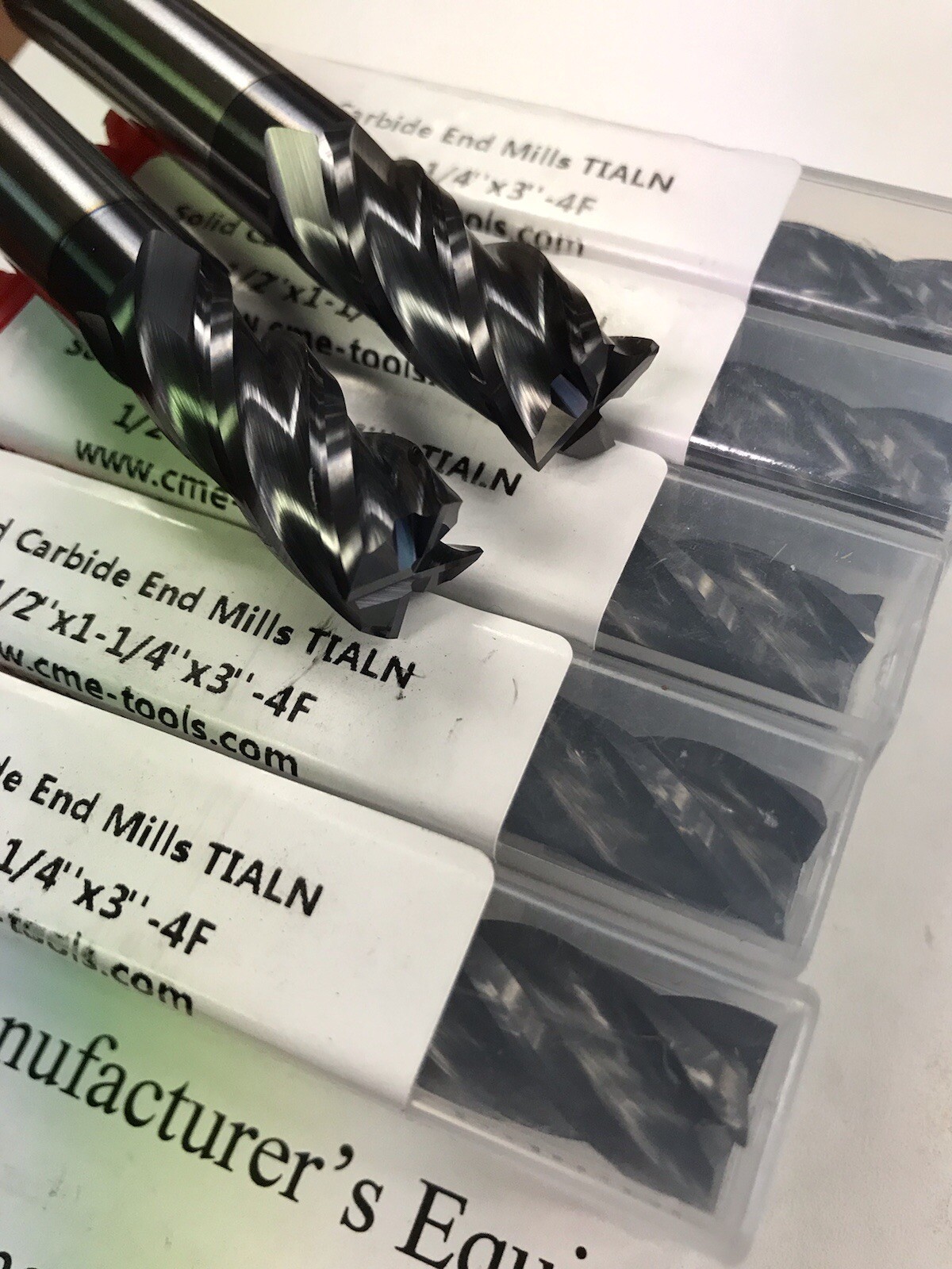 10pcs 1/2″x1-1/4×3 Solid Carbide End Mills Tialn Coated,4flt,center-cutting-new