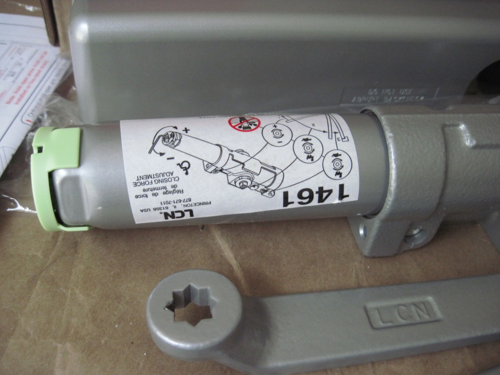 LCN 1461 Hw/PA ALUM 689 Heavy Duty Commercial Door Closer, NEW