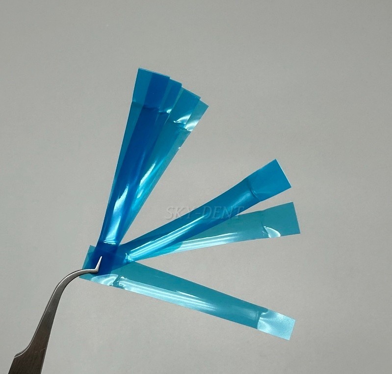 Dental Contoured Anterior Matrix Bands Polyester Blue Strips Matrices System