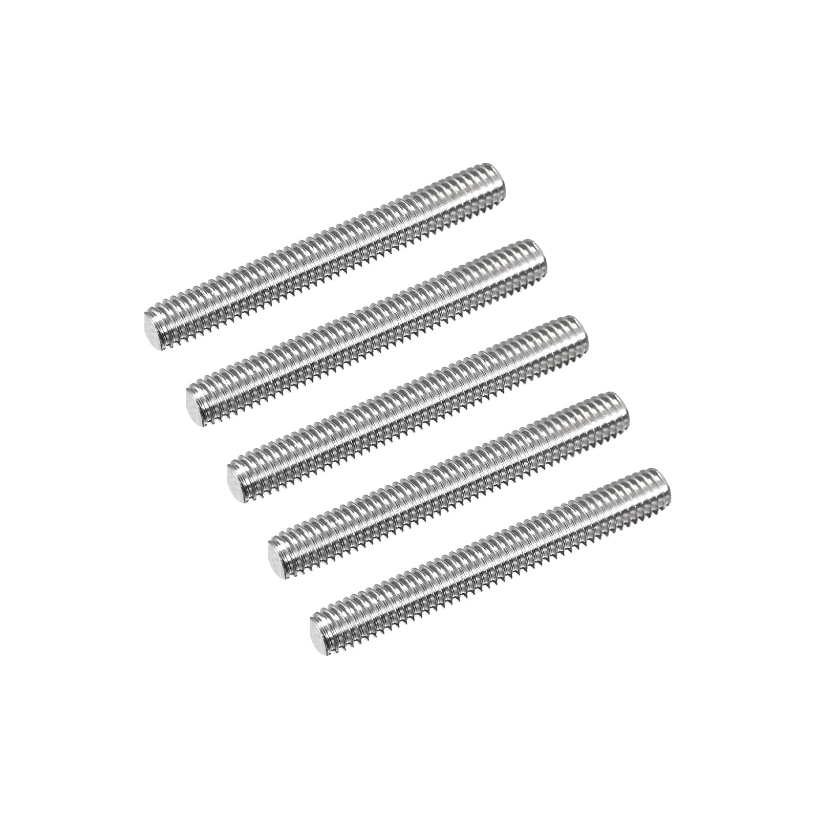 Fully Threaded Rod M6x45mm 1mm Pitch 304 Stainless Steel Right Hand 5Pcs
